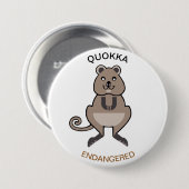 Niedliche Grafik - QUOKKA - Marsupial - Natur Button (Vorne & Hinten)