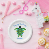 Niedliche Grafik Sea TURTLE - Happy Birthday - Par Pappteller (Party)