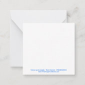 Niedliche grafische PENGUIN- Wildtiere- Ozeanblau Mitteilungskarte (Rückseite)