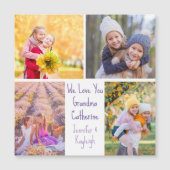 Niedliche Grandkids Fotos Custom Oma Magnet Card (Vorderseite)