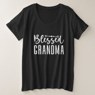 Niedliche Grandma-Wortart Große Größe T-Shirt