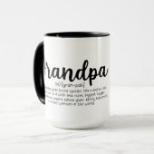 niedliche Grandpa-Definition Tasse (Vorderseite Links)