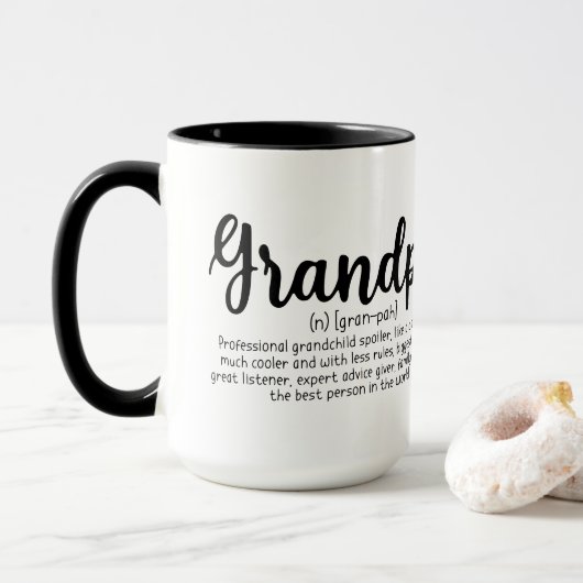 niedliche Grandpa-Definition Tasse (Mit Donut)