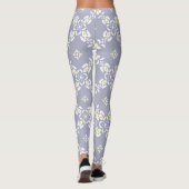 niedliche, grau-lila Muster Leggings (Rückseite)