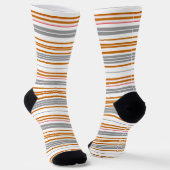 Niedliche graubraune Streifen Socken (Gewinkelt)