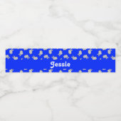 Niedliche Graubündel Wasserflaschenetikett (Einzelnes Label)