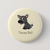 Niedliche Graucreme Button (Vorderseite)