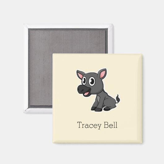 Niedliche Graucreme Magnet (Vorderseite/Rückseite)