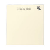 Niedliche Graucreme Notizblock (Vorderseite)