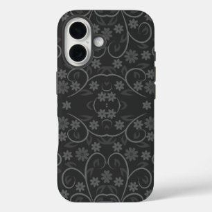 Niedliche graue Blume werfen Kissen iPhone 16 Hülle