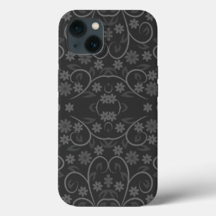 Niedliche graue Blume werfen Kissen Case-Mate iPhone Hülle