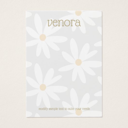 Niedliche Graue Daisy-Bläserhörerkarte (Vorderseite)
