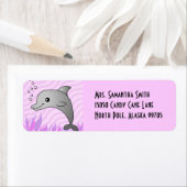 Niedliche graue Dolphin in rosa Wasser (Insitu)