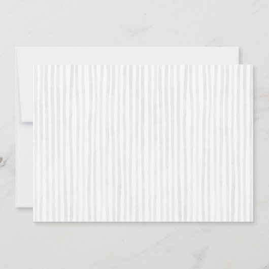 Niedliche Graue Elephant Stripe Babydusche Einladung (Rückseite)