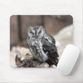 Niedliche graue Eule Mousepad (Mit Mouse)