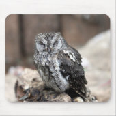 Niedliche graue Eule Mousepad (Vorne)
