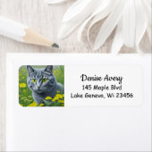 Niedliche graue Katze mit gelben Augen Ai Art (Insitu)