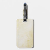 Niedliche graue Katze und Krapfen Gepäckanhänger (Rückseite vertikal)