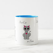 Niedliche graue Katze Zweifarbige Tasse (Mittel)