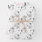 Niedliche graue Katzen Wrapping Paper Set 3 Geschenkpapier Set (Beispiel)