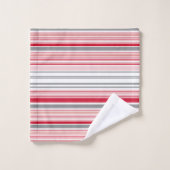 Niedliche graue Streifen Badhandtuch Set (Waschlappen)