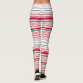 Niedliche graue Streifen Leggings (Rückseite)