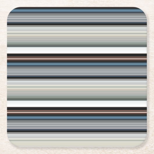 Niedliche graue Streifen Rechteckiger Pappuntersetzer (Vorderseite)