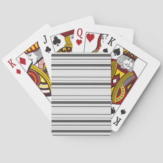 Niedliche, graue Streifen Spielkarten (Rückseite)