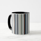 Niedliche graue Streifen Tasse (Vorderseite Links)