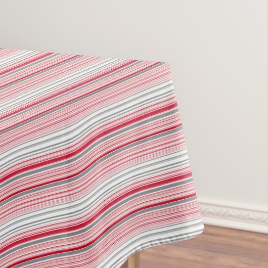 Niedliche graue Streifen Tischdecke (Beispiel)