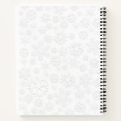 Niedliche graue Tabby Cat mit Weihnachtsmütze Weih Notizblock (Rückseite)