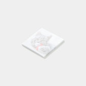 Niedliche graue Tabby Cat mit Weihnachtsmütze Weih Post-it Klebezettel (angewinkelt)