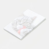Niedliche graue Tabby Cat mit Weihnachtsmütze Weih Post-it Klebezettel (angewinkelt)