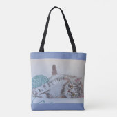 Niedliche graue Tabby Katze Kätzchen Spielzeugtasc Tasche (Rückseite)