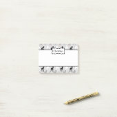 Niedliche Grauhound-Muster Post-it Klebezettel (Auf Schreibtisch)