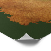 Niedliche Graukatze auf dem Grünen Gras Foto Poster (Ecke)