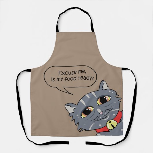 Niedliche Graukatze Schürze (Vorderseite)