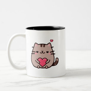 niedliche Graukatze Zweifarbige Tasse