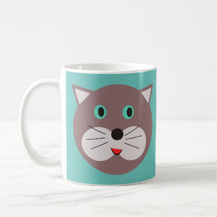 Niedliche Graukatzengesicht Tasse