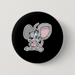 niedliche Graumaus Button