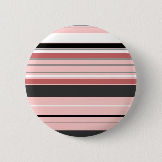 Niedliche graurosa Streifen Button (Vorderseite)
