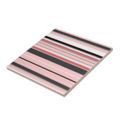 Niedliche graurosa Streifen Fliese (Seite)