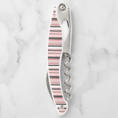 Niedliche graurosa Streifen Kellnermesser (Rückseite)