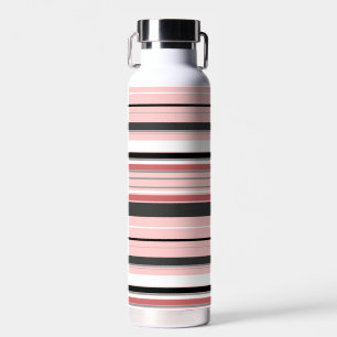 Niedliche graurosa Streifen Trinkflasche