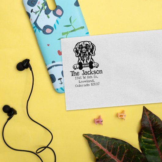 Niedliche Great Dane Dog Rücksendeadresse Gummistempel