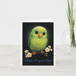 Niedliche Green Bird Geburtstagskarte Karte
