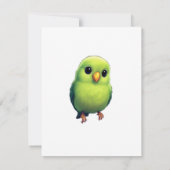 Niedliche Green Bird Note Card - Chirp, Es ist dei Mitteilungskarte (Rückseite)