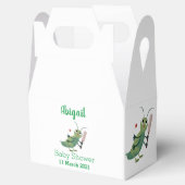 Niedliche Green Cricket Insekt Cartoon-Abbildung Geschenkschachtel (Geöffnet)