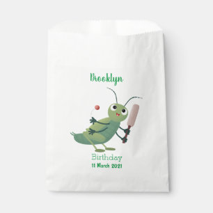 Niedliche Green Cricket Insekt Cartoon-Abbildung Geschenktütchen