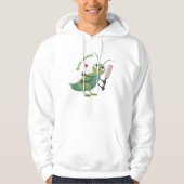 Niedliche Green Cricket Insekt Cartoon-Abbildung Hoodie (Vorderseite)